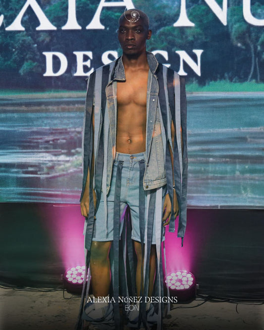 PRAISE CONVERTIBLE STRIPED FLARED UNISEX PANTS