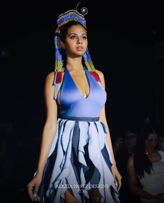 PRATHNA WAVE-CUT LAYERED SKIRT